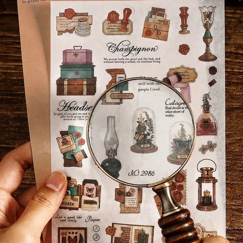 Autocollants en Papier Washi Vintage Fournitures de Scrapbooking Rétro Pour Journalisation Bricolage Carnet Esthétique Café Pain Musique