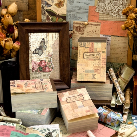 Paquete de Papel de Scrapbooking Vintage Para Decoración de Diario Serie Fiesta de Coleccionistas Papel de Fondo Retro DIY