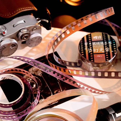 Vintage Movie Film Projector Series PET Decorative Tape Assorted Retro Movie Scene Scrapbooking DIY Journaling Stationery Stickers Collection
