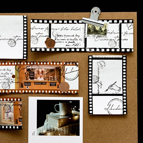 Vintage Movie Film Projector Series PET Decorative Tape Assorted Retro Movie Scene Scrapbooking DIY Journaling Stationery Stickers Collection
