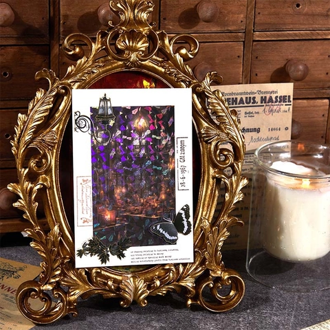 Gothic Schloss Dunkle Nacht Laser Washi-Papier Aufkleber Vintage Mystery Scrapbooking Material Deko Etiketten Für DIY