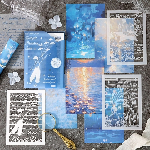 Vintage Hohl Spitze Scrapbook Material Sammlung Rose Schmetterling Muster Papier Pack Für DIY Journaling Basteln Kunst