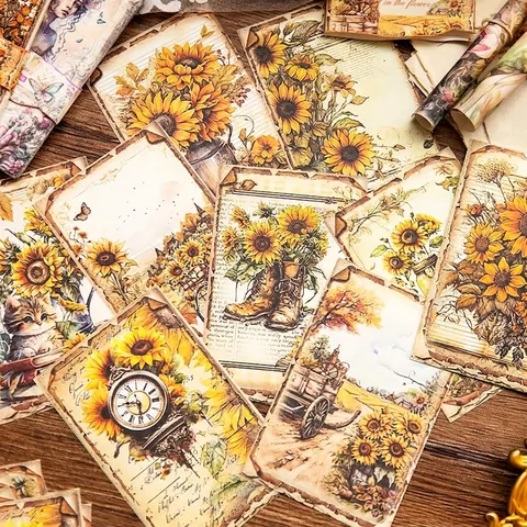 Kit Carta Scrapbooking Vintage Elfo Dei Fiori Estetica Floreale Farfalla Fata Carta Decorativa Per Diario Fai Da Te