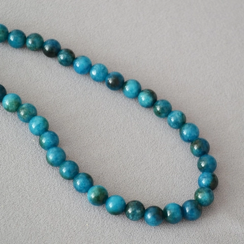 Collana di Giada con Perle Tonde Vintage Placcata in Rame Catena da Clavicola Fatta a Mano Gioielli Minimalisti Regalo Donna
