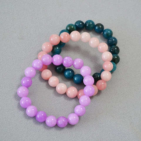 Vintage Natural Jade Beaded Stretch Bracelet For Men Women Handmade Elastic Beaded Bracelet Retro Fashion Jewelry Everyday Accessories