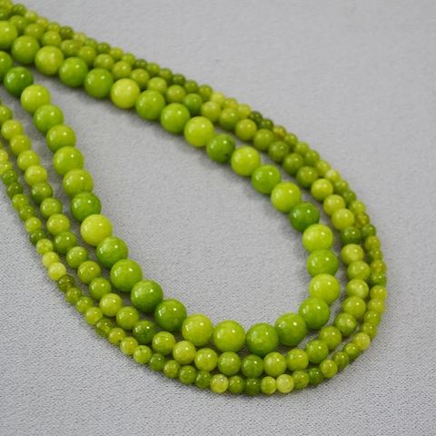 Collar de Cuentas de Calcedonia Verde Oliva Retro para Mujer Hecho a Mano Minimalista Cadena de Clavícula Corta Joyería Regalo