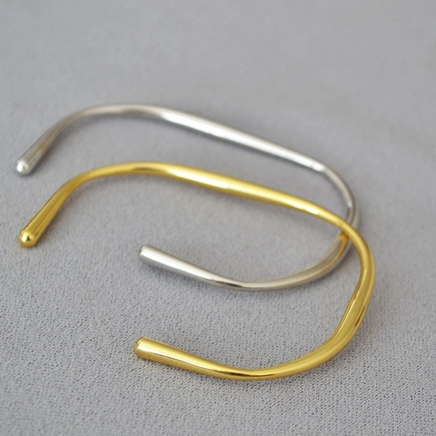 Onregelmatig Geometrisch Messing Armband Voor Dames Goud Geplatineerd Minimalistisch Open Manchet Armband Mode Sieraden