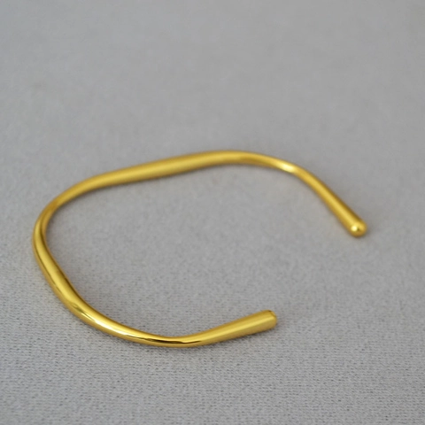 Onregelmatig Geometrisch Messing Armband Voor Dames Goud Geplatineerd Minimalistisch Open Manchet Armband Mode Sieraden