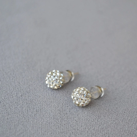 Minimalistische 925 Sterling Silber Ohrstecker Glänzende Shamballa Strass Kugel Ohrringe Für Damen Täglicher Pendel Schmuck