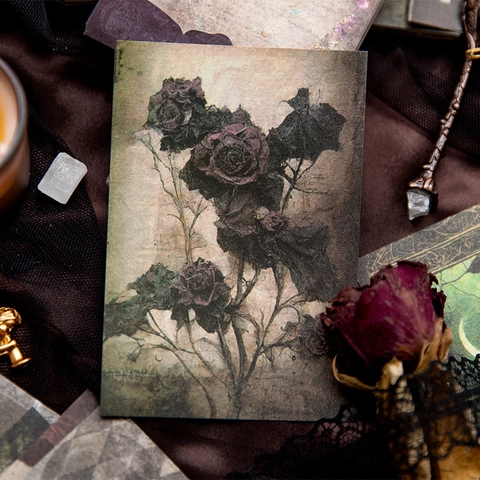 Carta per Scrapbooking Vintage Desolate Secret Realm per Decorazione Fai-da-Te Diario Tema Foresta Retro Cancelleria