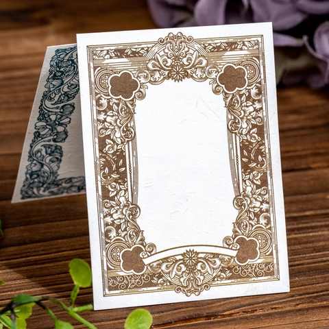 Carta Speciale Con Bordo Barocco Vintage Per Scrapbooking DIY Decorativa Serie Mare Di Fiori Blocco Note Non Adesivo