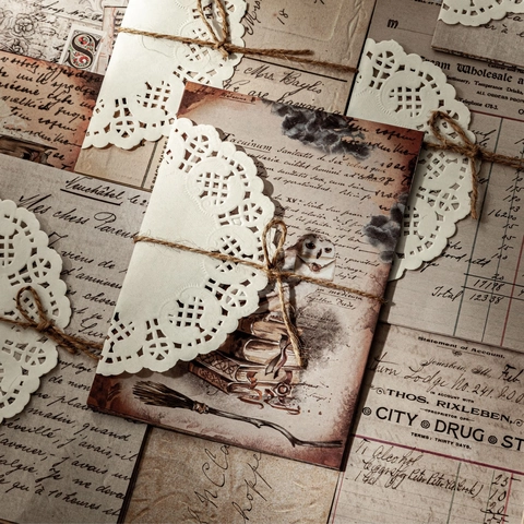 Vintage Magisches Manuskript Scrapbook Material Papier Dekorative Hintergrundpapier Für Journaling DIY Basteln Kunstprojekte
