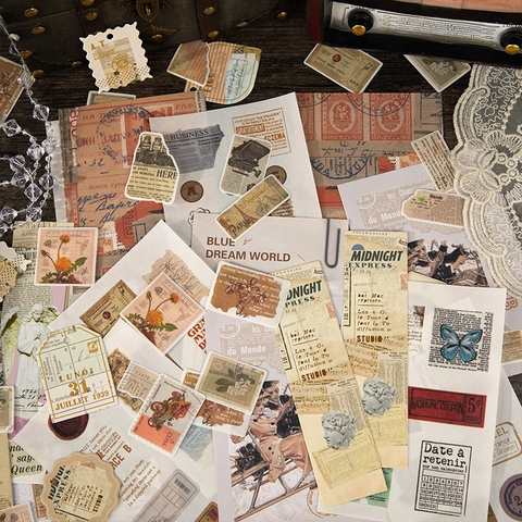Kit Scrapbooking per Diario Vintage Carta a Fiori e Farfalle Washi Tape Pizzo Pacchetto Materiale per Fai da Te Arte