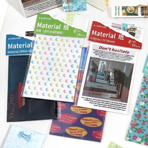 Vintage Scrapbooking Material Paper Set White Kraft Tracing Paper For Aesthetic DIY Journaling Photo Decoration Paper Pack