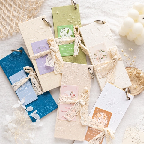 Strisce di Carta Speciale in Rilievo Vintage con Motivi Floreali e Farfalle Materiale Decorativo per Scrapbooking Fai da Te