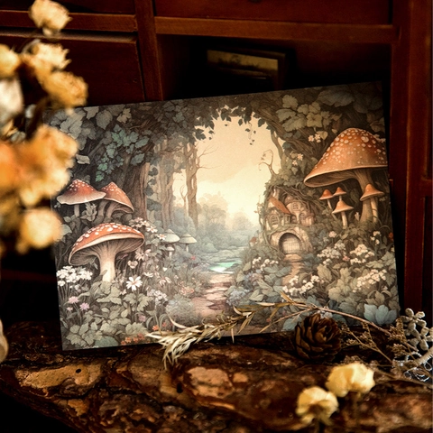 Retro Forest Fairy Tale Scrapbooking Material Paper Set Vintage Decorative Background Sheets For Journal DIY Arts Crafts