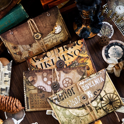 Vintage Fragmented Notes Series DIY Scrapbooking Material Kit Steampunk Autumn Diary Paper Storage Album For Journaling Arts Crafts Decoration