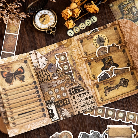 Vintage Fragmented Notes Series DIY Scrapbooking Material Kit Steampunk Autumn Diary Paper Storage Album For Journaling Arts Crafts Decoration
