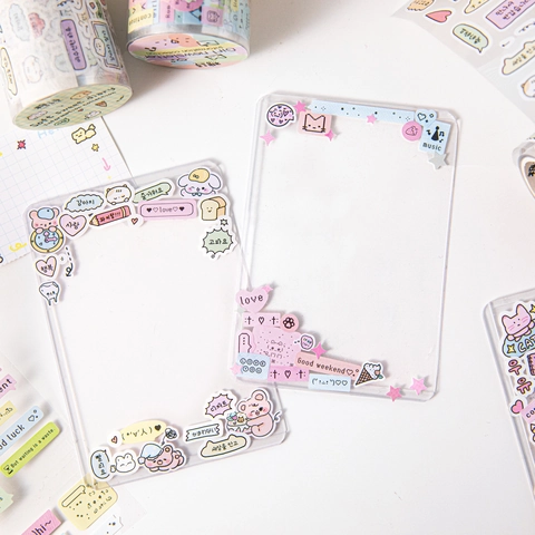 Candy Poetry Colección de Mensajes Papel Estucado Cinta Decorativa Vintage Minimalista DIY Diario Scrapbooking Decoración Pegatinas