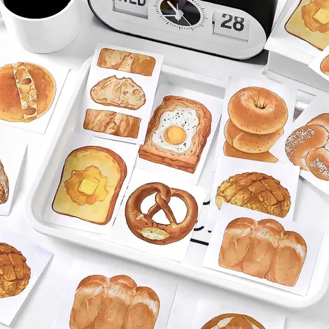 Bread Illustration Memo Pad Breadism Series Non Adhesive Paper Note Card For Stationery Scrapbooking Journaling Decoration