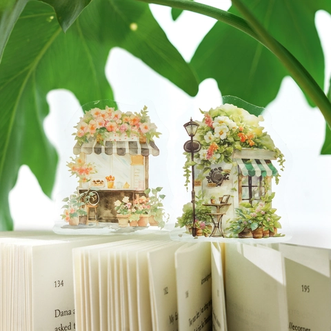 Adesivi PET Vintage Coffee Collage Story Per Scrapbooking Fai Da Te Decorativo Floreale Tazzina Da Caffè Fotocamera Farfalla Illustrazioni