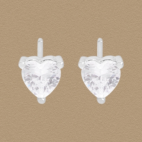 Minimalistische 925 Sterlingsilber Herz Ohrstecker Für Damen Herzschliff Zirkonia Eingelegt Galvanisiert Eleganter Schmuck Geschenk