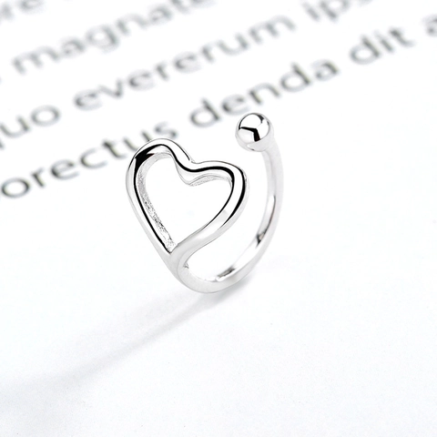 925 Sterlingsilber Herz Ear Cuff Für Damen Ohne Piercing Minimalistischer Offener Ohrknochen Clip Koreanischer Stil Schmuck
