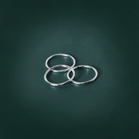 Minimalistischer 925 Sterlingsilber Ring Für Damen Poliertes Schmales Band Schlichter Stapelbarer Geometrischer Mode Fingerschmuck