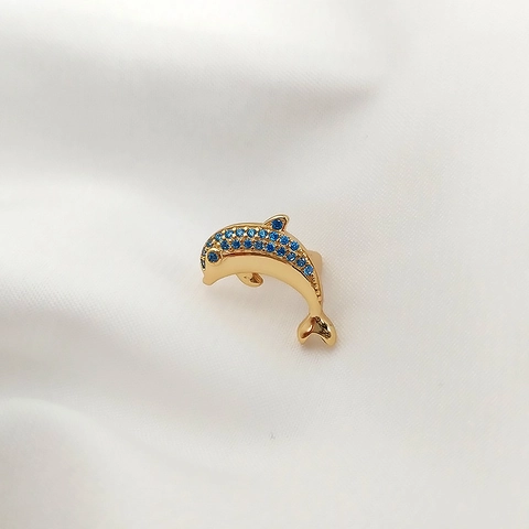 S925 Sterling Silver Dolphin Ear Cuff Rhinestone Inlaid Champagne Gold Clip On Earrings For Women No Piercing Jewelry