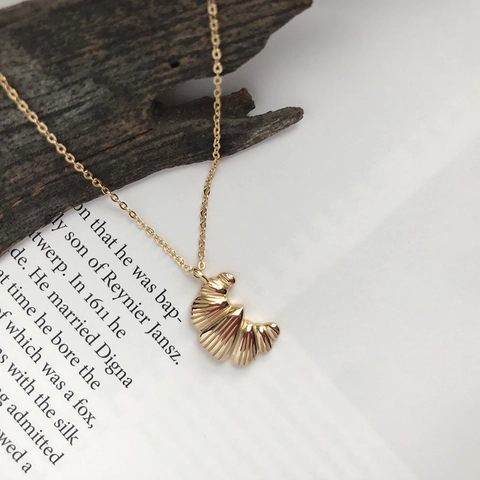 S925 Sterling Silver Croissant Crescent Pendant Necklace For Women Gold Plated Minimalist Delicate Clavicle Chain