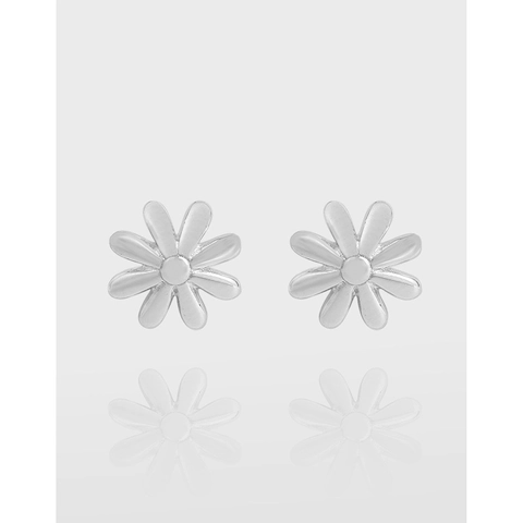 Orecchini a Bottone a Margherita in Argento Sterling 925 per Donna Orecchini a Fiore Minimalisti Regalo di Gioielli in Stile Coreano