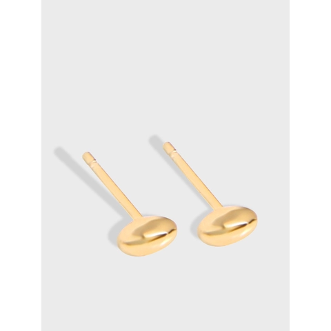 Minimalist 925 Sterling Silver Bean Stud Earrings For Women Tiny Polished Oval Small Pebble Earrings Daily Jewelry Gift