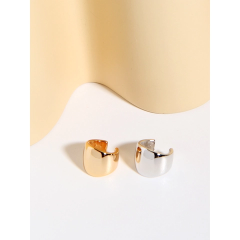 925 Sterling Zilver Minimalistische U-vormige Oorclip Voor Dames Hoogglans Gepolijst Geometrische Ear Cuff Sieraden