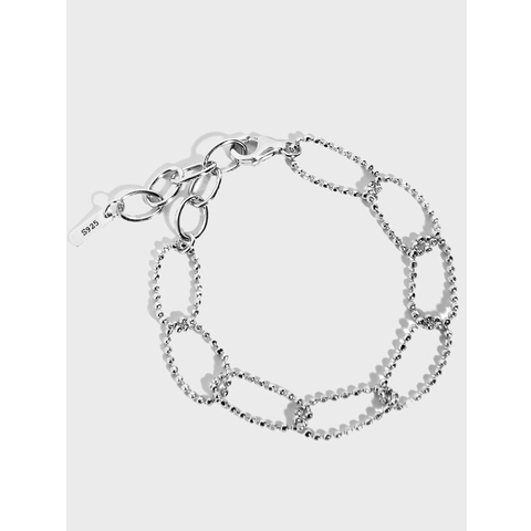 Minimalistische 925 Sterling Zilveren Schakelarrmband Voor Dames Verstelbare Ovalen Schakel Sieraden Elegant Luxe Cadeau