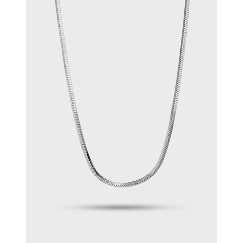 Collana in Argento Sterling 925 Catena a Osso di Serpente Quadrata Per Donna Minimalista Catena da Clavicola Personalizzata Gioielli Regalo