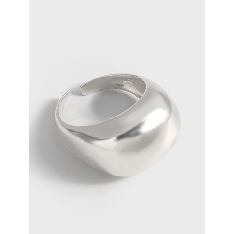 S925 Sterlingsilber Offener Ring Für Damen Minimalistisch Bogen Verstellbar Weißgold Plattiert Poliert Mode Schmuck Geschenk