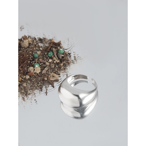 S925 Sterlingsilber Offener Ring Für Damen Minimalistisch Bogen Verstellbar Weißgold Plattiert Poliert Mode Schmuck Geschenk