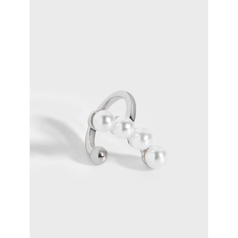 Μινιμαλιστικό Σκουλαρίκι Ear Cuff από Ασήμι 925 με Τεχνητό Μαργαριτάρι για Γυναίκες Χωρίς Τρύπα Σχήμα U Κλιπ Σκουλαρίκια Κοσμήματα