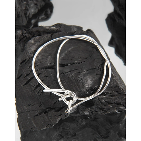 Minimalist S925 Sterling Silver Double Layer Snake Chain Bracelet For Women Luxury Geometric Clasp Elegant Fine Jewelry
