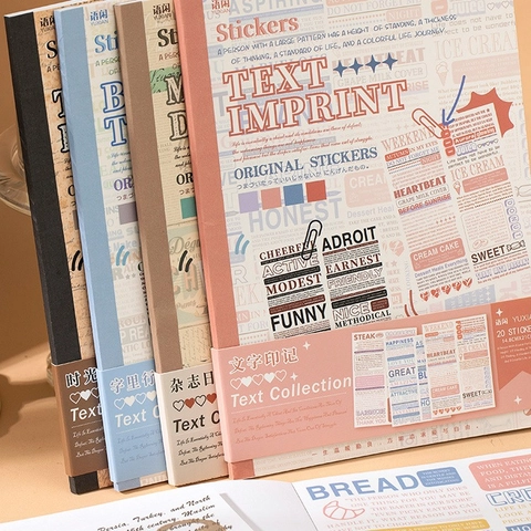 Vintage Text Washi Papier Stickerbuch Für Journaling DIY Scrapbooking Dekoratives Material Zeitungsstil Mehrere Stile Journal Zubehör
