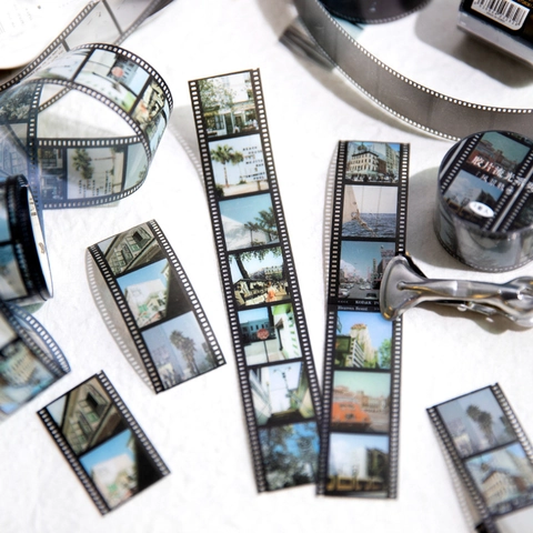 Vintage Film Serie Washi Tape PET Adesivo Decorativo Per Scrapbooking Giornalismo DIY Arti Mestieri Planner Decor Forniture