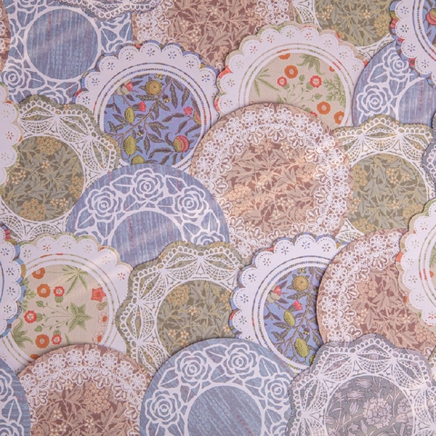 Carta Materiale in Pizzo Vintage Retro Intagliato Blocchetto per Appunti Decorativo per Scrapbooking Fai Da Te 40 Fogli