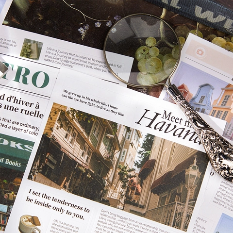 Artist Zine Retro Material Book For Scrapbooking Journal Decoration Photography Art Style Aesthetic Background Paper