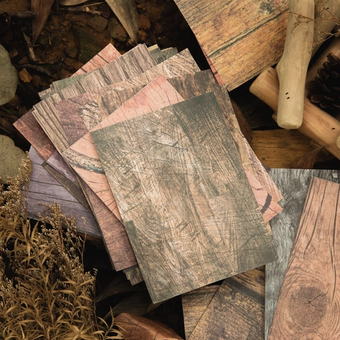 Vintage Wood Grain Texture Scrapbooking Paper Aesthetic Nature Patterns Decorative Ephemera Paper For DIY Journaling Crafting Art Projects Light Paper Material