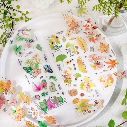 Piccola Foresta Serie PET Impermeabili Pianta Adesivi Per Scrapbooking Minimalista Botanico Decorativo Adesivo