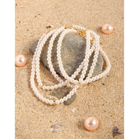 Collar de Plata de Ley 925 con Perla Natural Símbolo Infinito Cadena Larga Minimalista Chapado en Oro de 18K Joyas para Mujer
