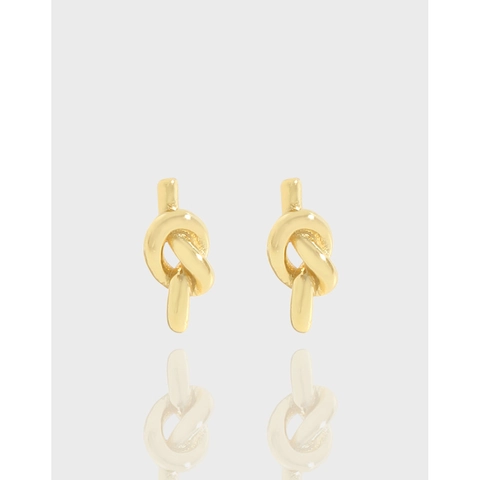 925 Sterling Silver Knot Stud Earrings For Women Minimalist Geometric Twisted Rope Minimalist Jewelry Elegant Ear Accessory Gift