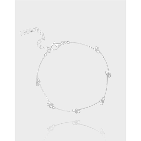 S925 Sterlingsilber Minimalistisch Perlen Armband Für Damen Koreanisches Nischendesign Leichtes Luxus Verstellbares Kettenschmuck