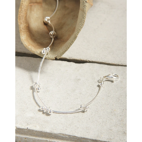 S925 Sterlingsilber Minimalistisch Perlen Armband Für Damen Koreanisches Nischendesign Leichtes Luxus Verstellbares Kettenschmuck