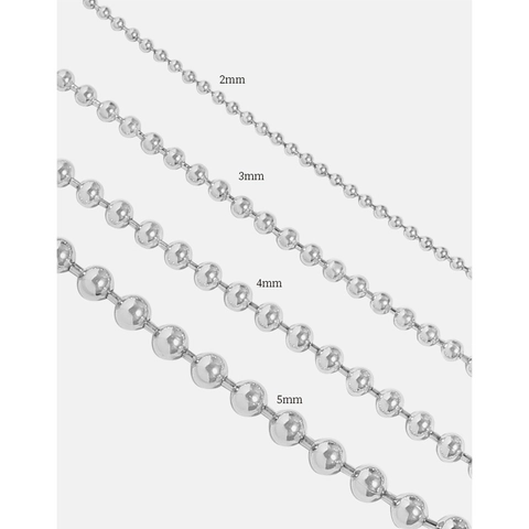 Bracelet Chaîne à Billes en Argent Sterling 925 pour Femme Bracelet Réglable Minimaliste à Perles Rondes Bijoux Cadeau Élégant